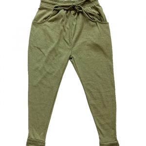 GIRLS OLIVE GREEN COLOUR REGULAR FIT JOGGERS