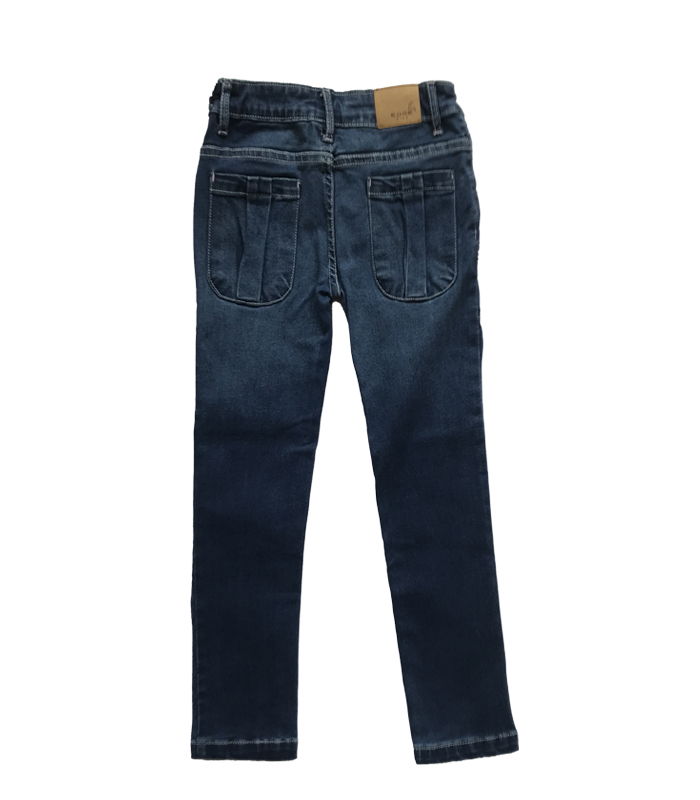 EMBROIDARY DARK BLUE GIRLS DENIM