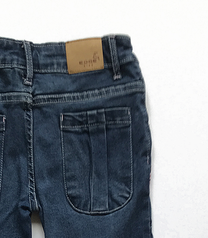 EMBROIDARY DARK BLUE GIRLS DENIM