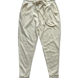 GIRLS OFF WHITE COLOUR REGULAR FIT JOGGERS