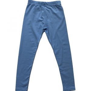 Air Force Blue Girls Cotton Leggings with Stretch