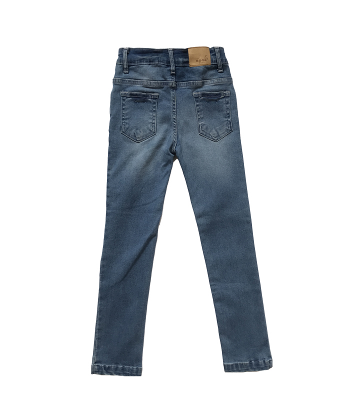 EMBROIDARY MID WASH GIRLS DENIM