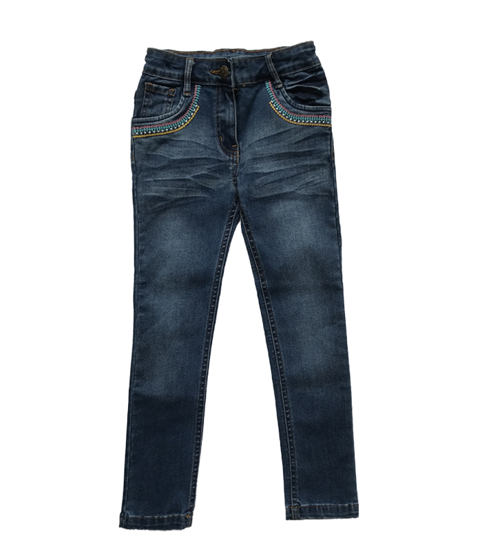 EMBROIDARY BLUE GIRLS DENIM