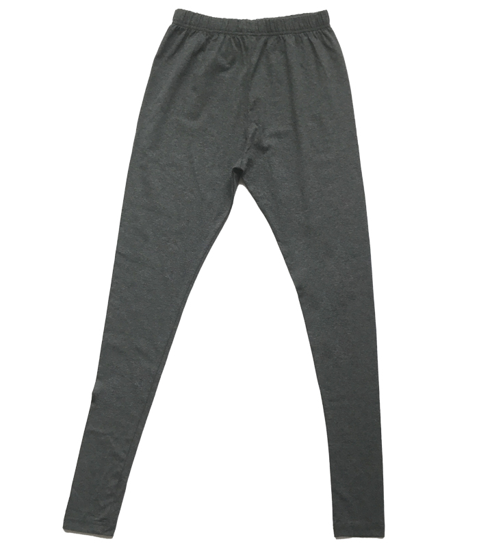 Grey Girls Cotton Leggings with Stretch