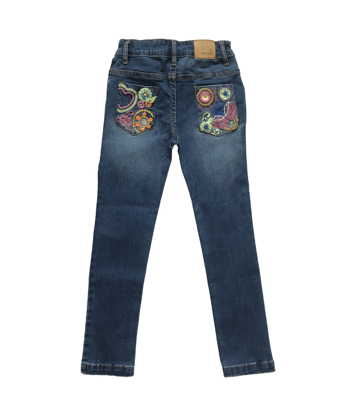 EMBROIDARY BLUE GIRLS DENIM