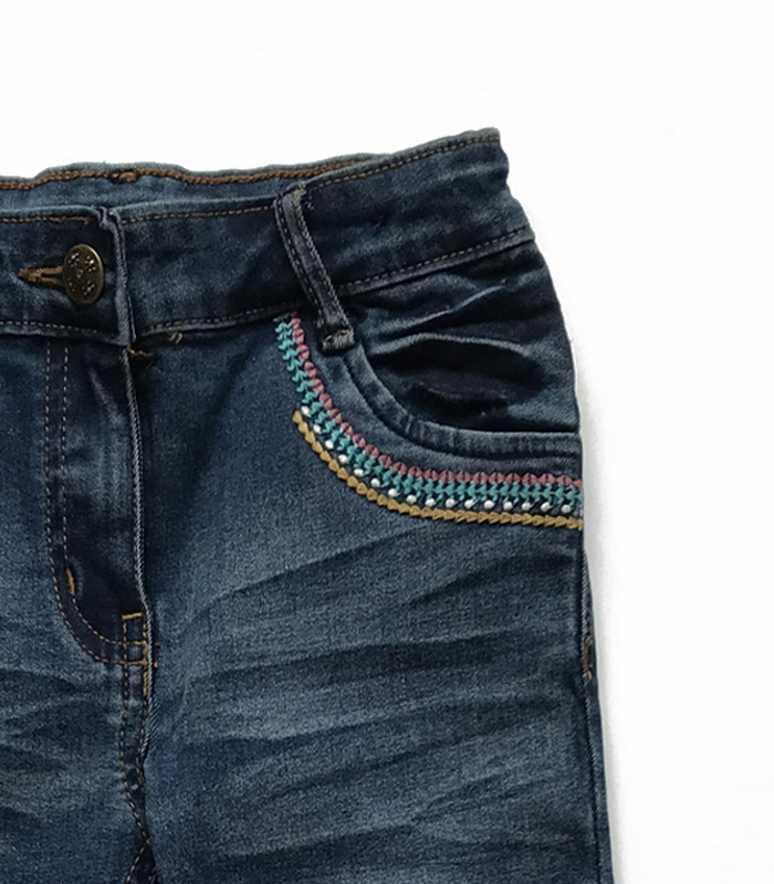 EMBROIDARY BLUE GIRLS DENIM