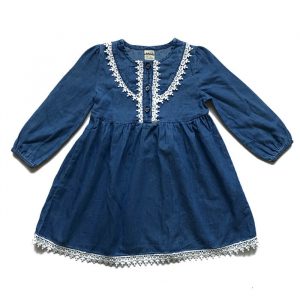Denim Frill Girl Dress